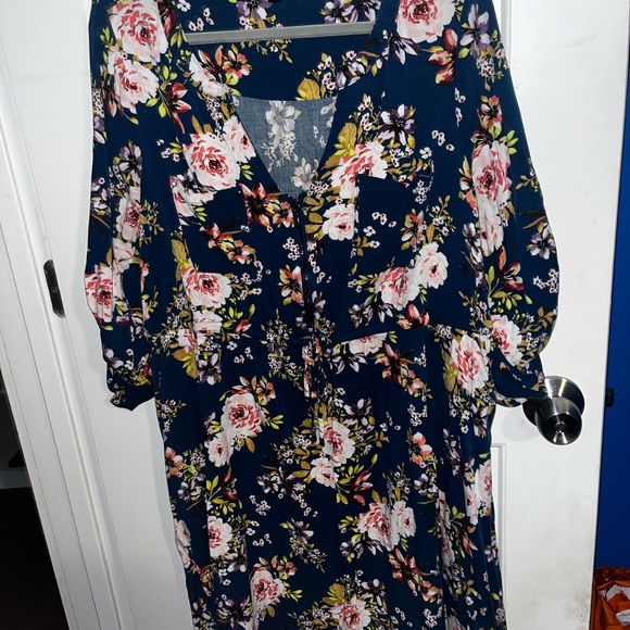 Torrid Floral Navy Dress - Picture 1 of 1